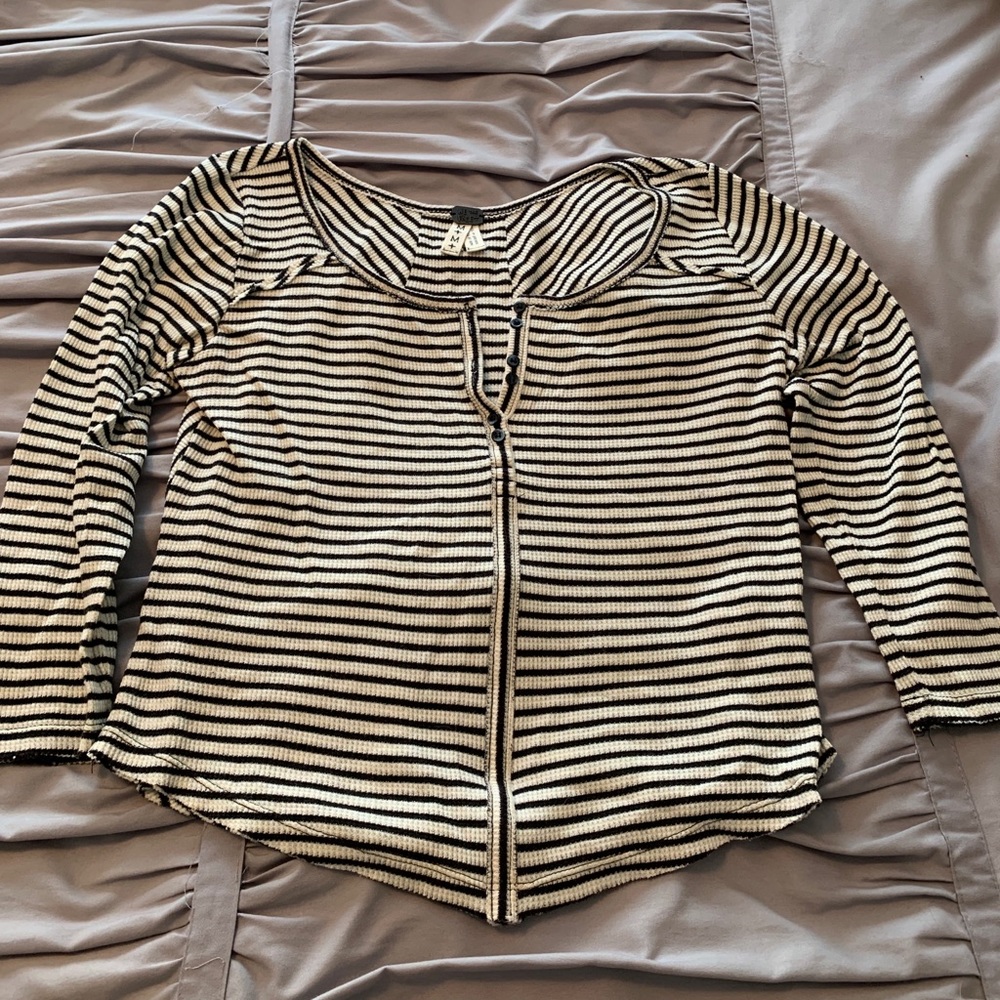 Free People quarter button up top